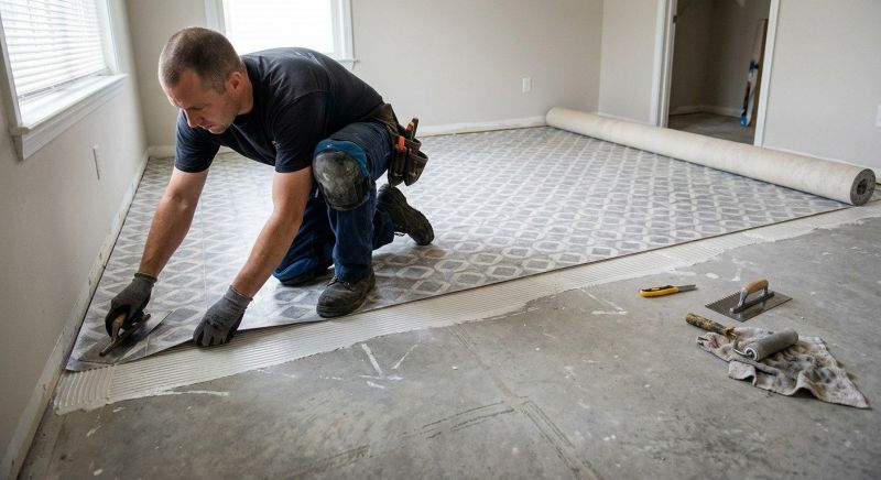 Sheet Linoleum Installation in Loudoun County, VA